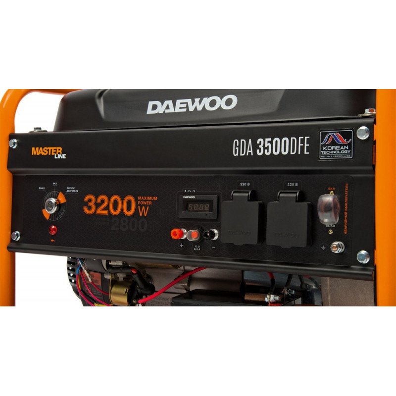 Генератор Daewoo GDA 3500 DFЕ | 2,8/3,2 кВт (Корея)