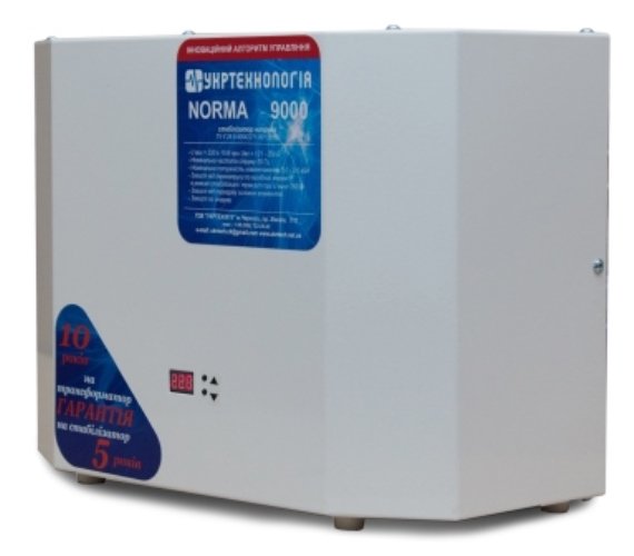 Стабилизатор напряжения Укртехнология НСН - 9000 NORMA - N (HV) | 9 кВт (Украина)  15 900 грн Цена 