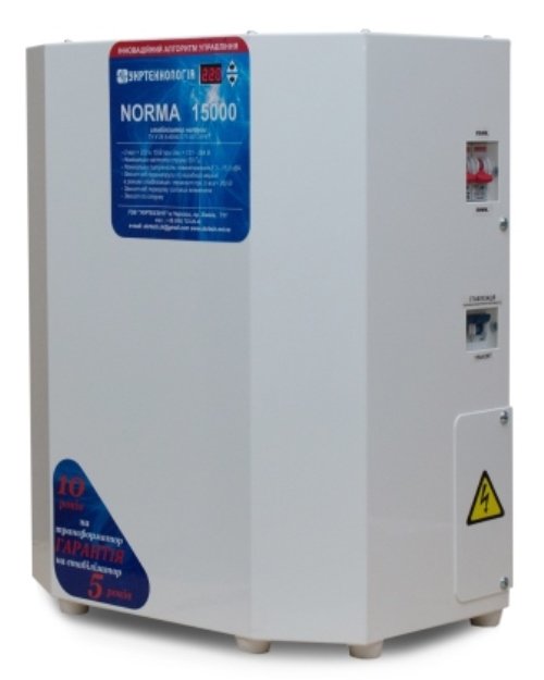 Стабілізатор напруги Укртехнология НСН - 15000 NORMA - N | 15 кВт (Україна)  21 100 грн Ціна 