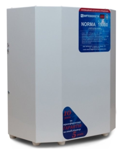 Стабілізатор напруги Укртехнология НСН - 15000 NORMA - N | 15 кВт (Україна)  фото 1