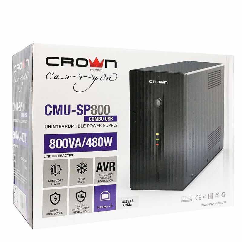 ДБЖ Crown CMU-SP 800 COMBO USB  | 0,8 кВа (Китай)  фото 1