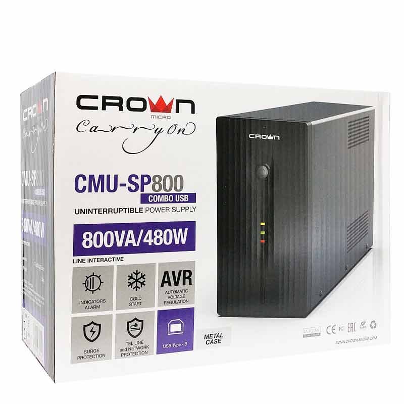 ИБП Crown CMU-SP 800 COMBO USB | 0,8 кВа (Китай)  фото 1