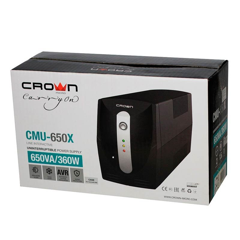 ДБЖ Crown CMU-650Х USB | 0,36 кВт (Китай)  фото 2