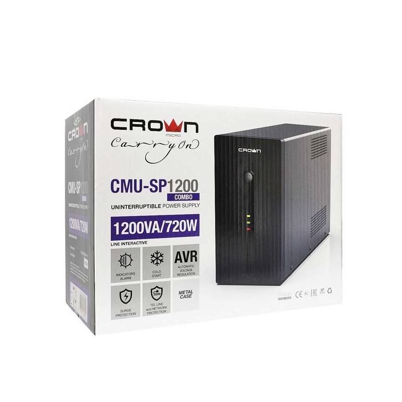 ДБЖ Crown CMU-SP 1200 COMBO | 0,72 кВт (Китай)  фото 2