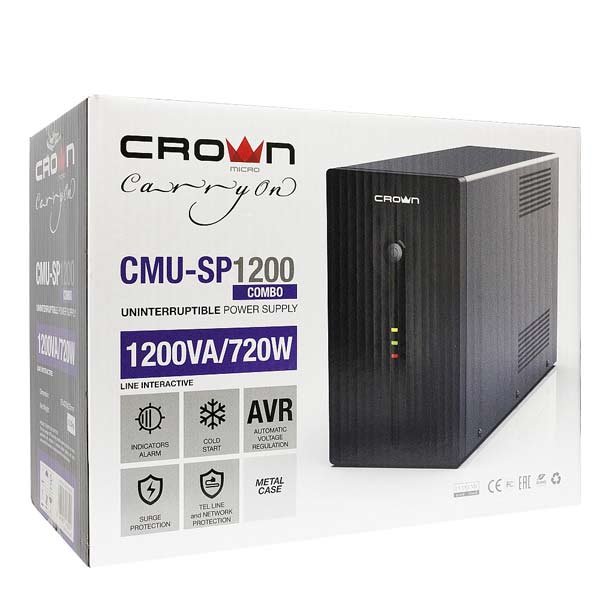 ДБЖ Crown CMU-SP 1200 COMBO | 0,72 кВт (Китай)  фото 2