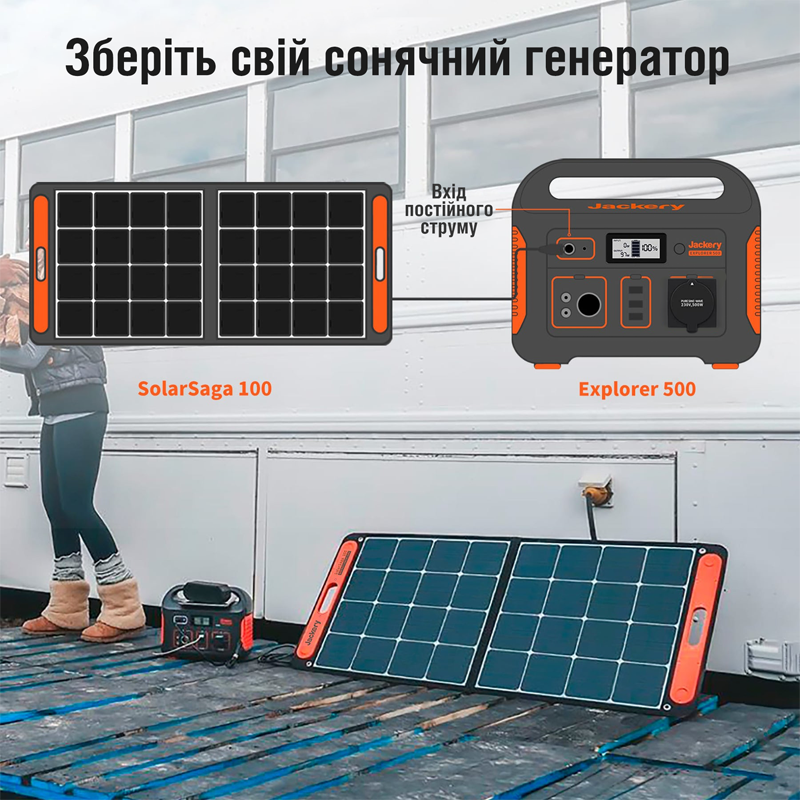 Генератор сонячний Jackery 500 (EXPLORER 500 + SOLARSAGA 100W)  фото 4