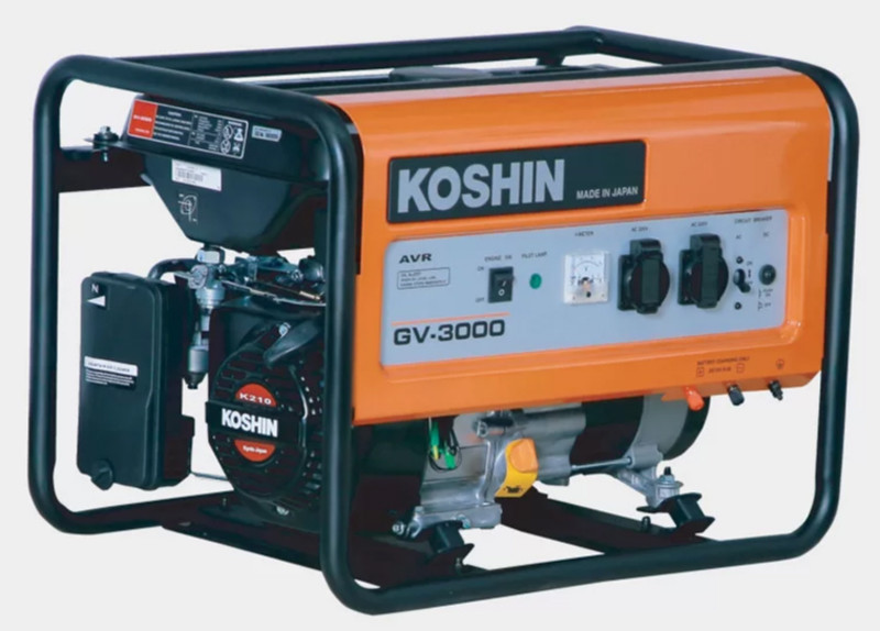 Генератор бензиновий Koshin GV-3000 | 2/2,2 кВт (Японія)  23 643 грн Ціна 