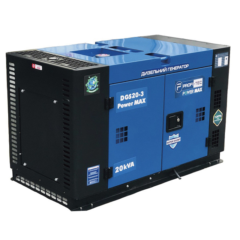 Генератор дизельний PROFI-TEC DGS20-3 Power MAX |16 кВт (Китай)  247 104 грн Ціна 