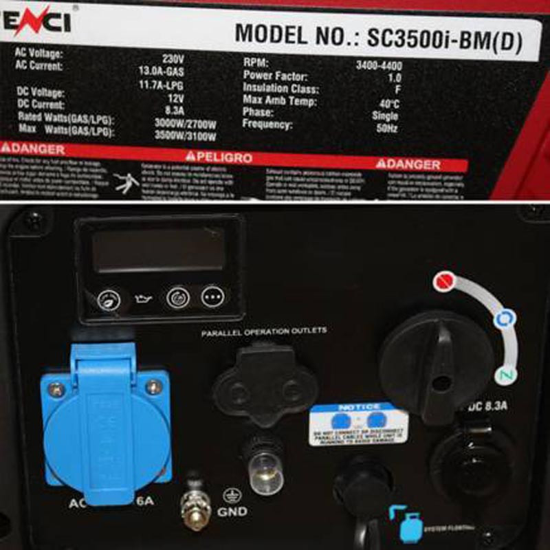 Генератор інверторний газ/бензин Senci SC 3500 i BM (D) | 3/3,5 кВт (Китай)  фото 7