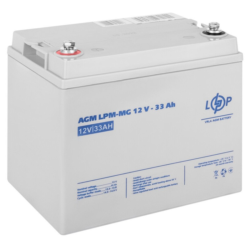 Аккумуляторная батарея LogicPower LPM-MG 12V - 33 Ah  фото 1