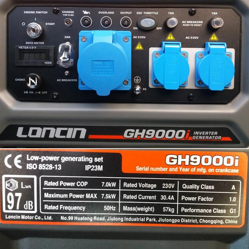Генератор бензиновий інверторний Loncin GH 9000 i |7/7,5 кВт (Китай)  35 600 грн Ціна 