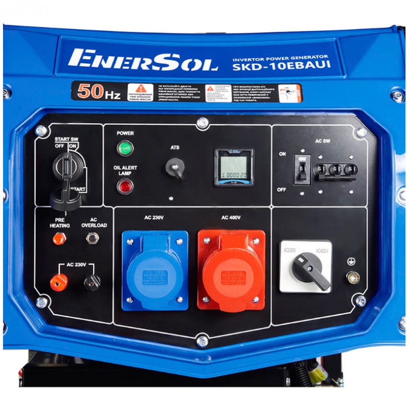 Генератор бензиновый инверторный EnerSol SKD-10EBAUI | 9,5/10 кВт (Китай)  фото 4