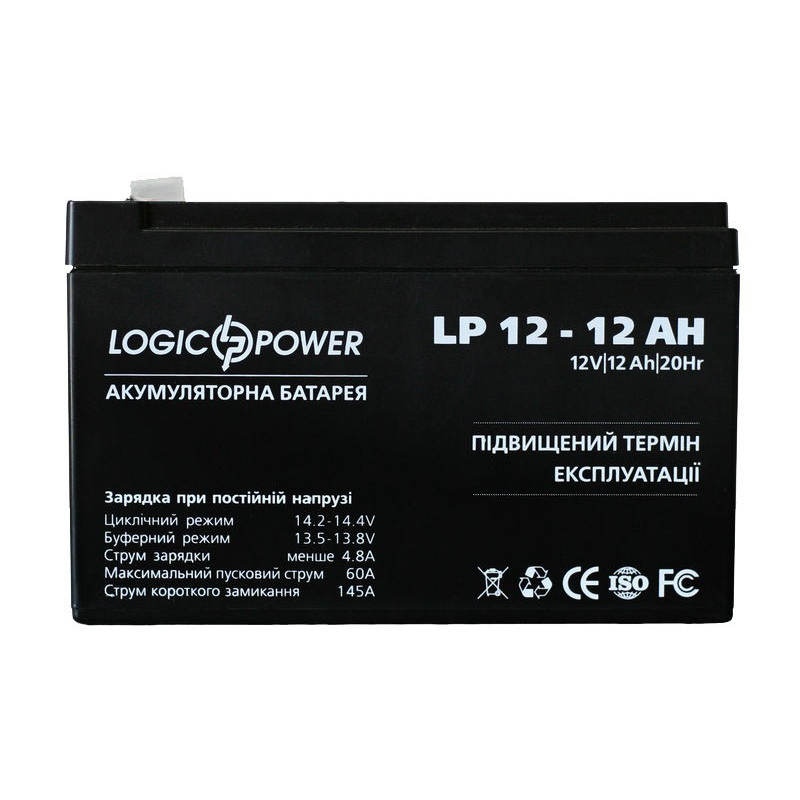 Акумуляторна батарея LogicPower LP 12V 12Ah  фото 1