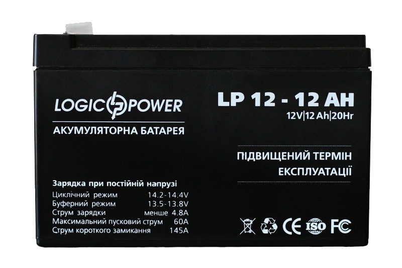 Акумуляторна батарея LogicPower LP 12V 12Ah  фото 1