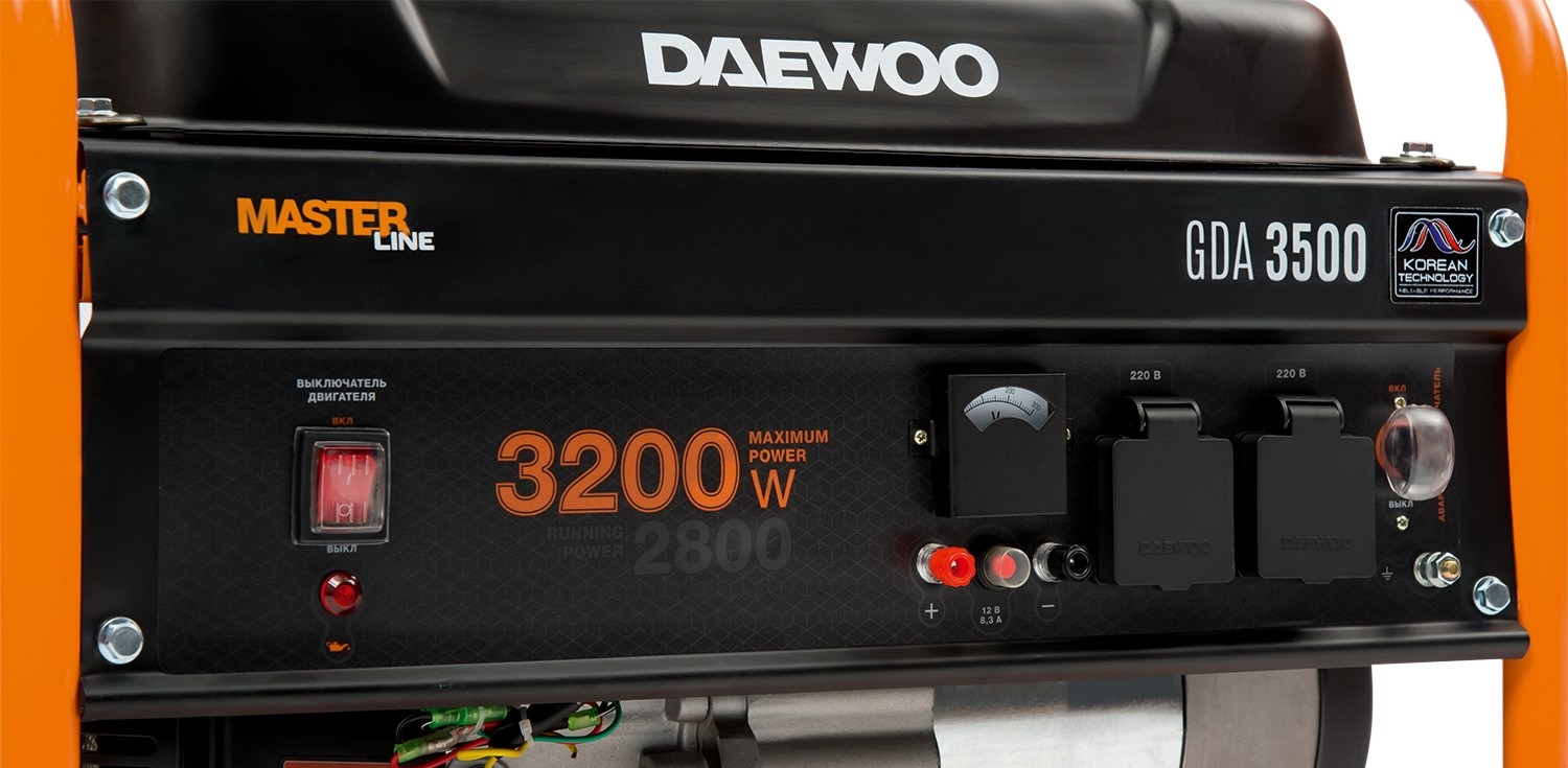 Генератор Daewoo GDA 3500 | 2,8/3,2 кВт (Корея)  фото 2